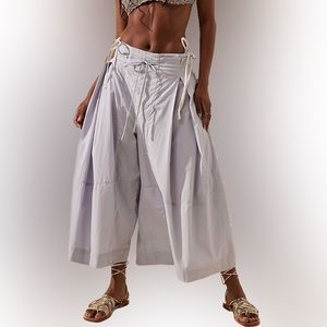 Free People NWT Current! Go to Town Culotte Pants in Gray Dawn Size Small